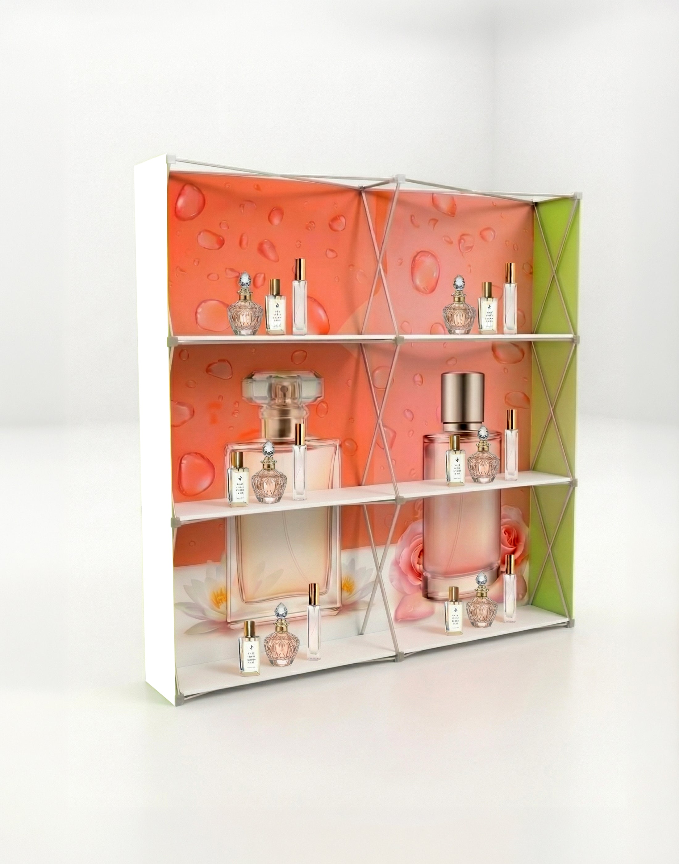 Portable Straight Pop-Up Wall with Shelves
