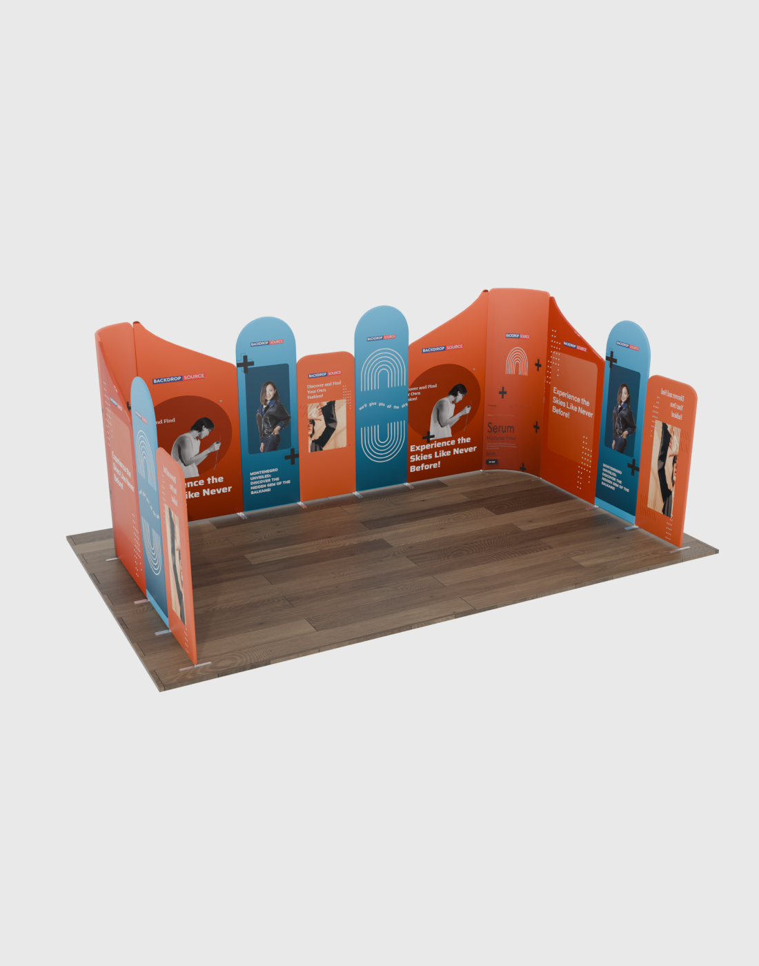 Magnetic Fabric Booth Display - Model 3 (6m x 6m)