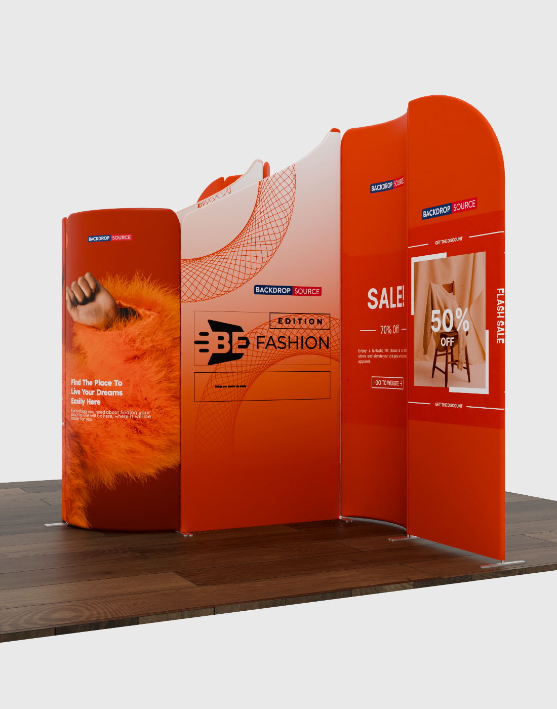 Magnetic Fabric Booth Display - Model 1 (4m x 3m)