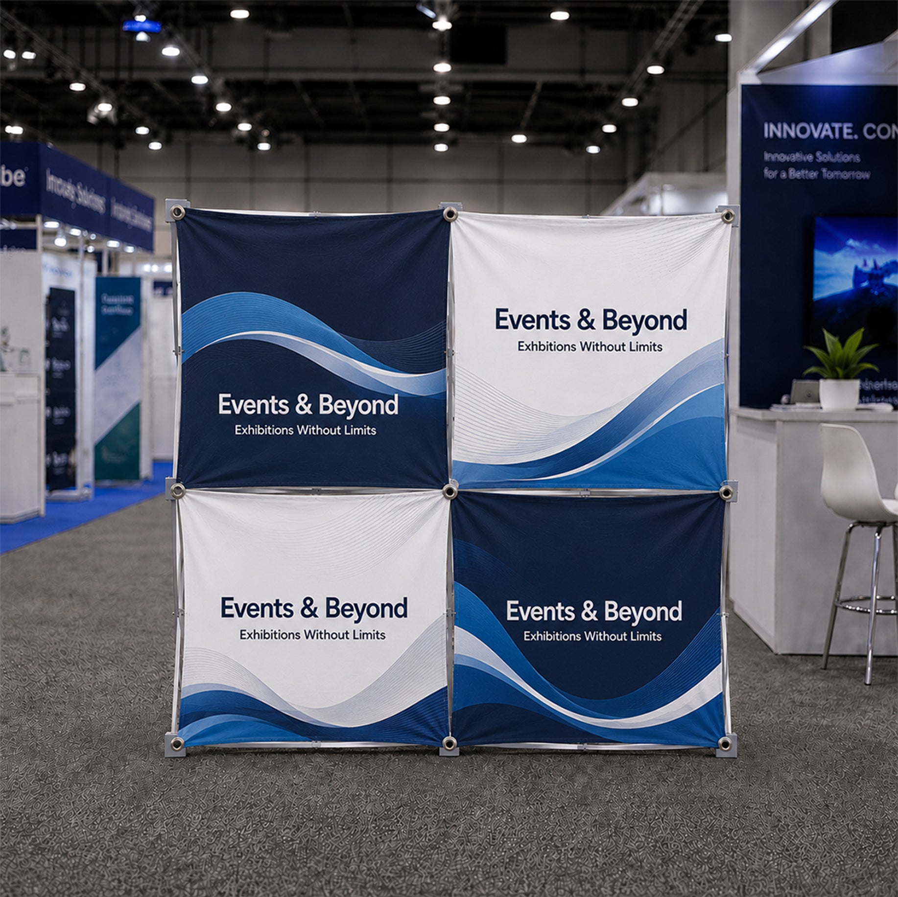 2 x 2 Fabric GeoMetrix Pop Up Grid Display