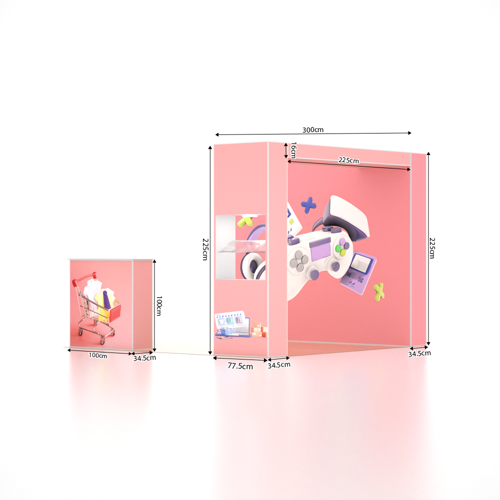 SEG Pro Popup Booth – Model 3 (3m x 3m)