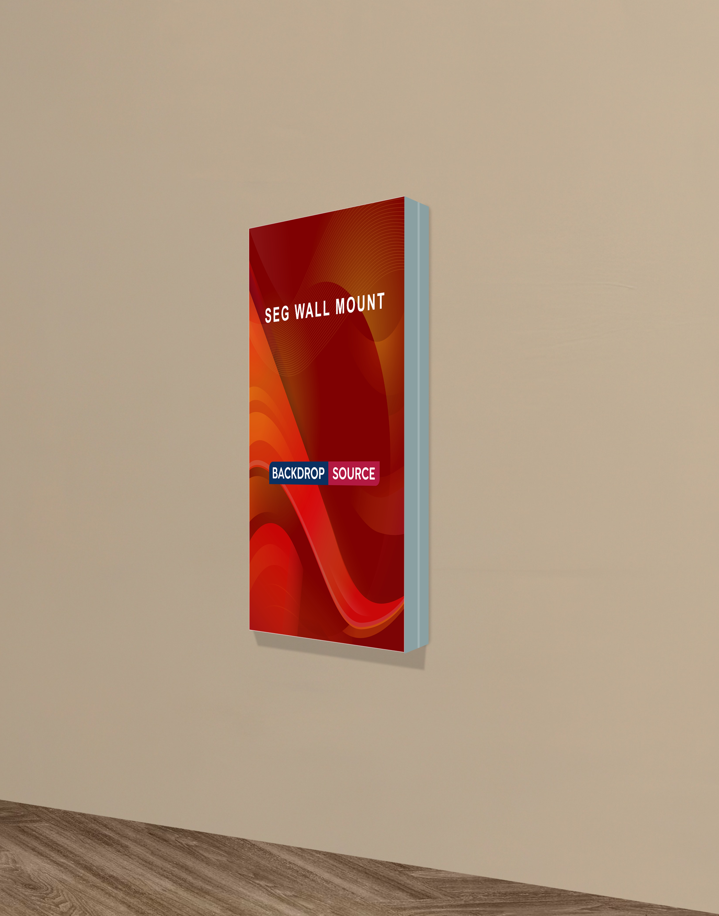 Wall-Mounted SEG Fabric display - 80mm Depth