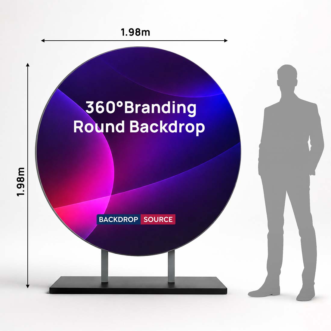 360° Branding Round Backdrop