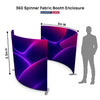 Custom Printed 360° Spinner Booth Enclosure Backdrop with LED Light