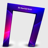 3D Fabric Slanted Arch Display Wall
