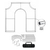 3D Fabric Triumphal Arch Backdrop