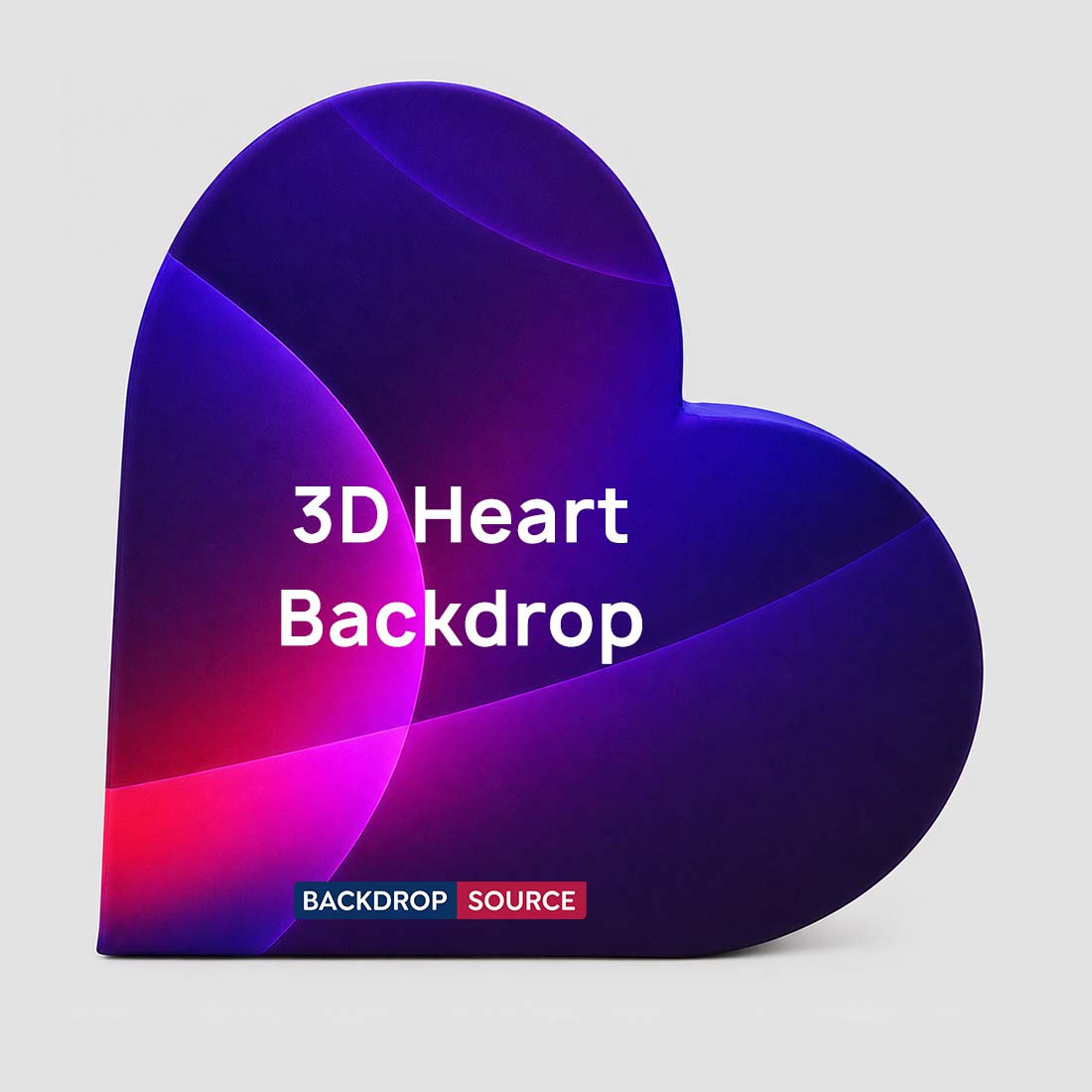 3D Heart Shape Backdrop