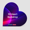 3D Heart Shape Backdrop