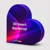 3D Heart Shape Backdrop