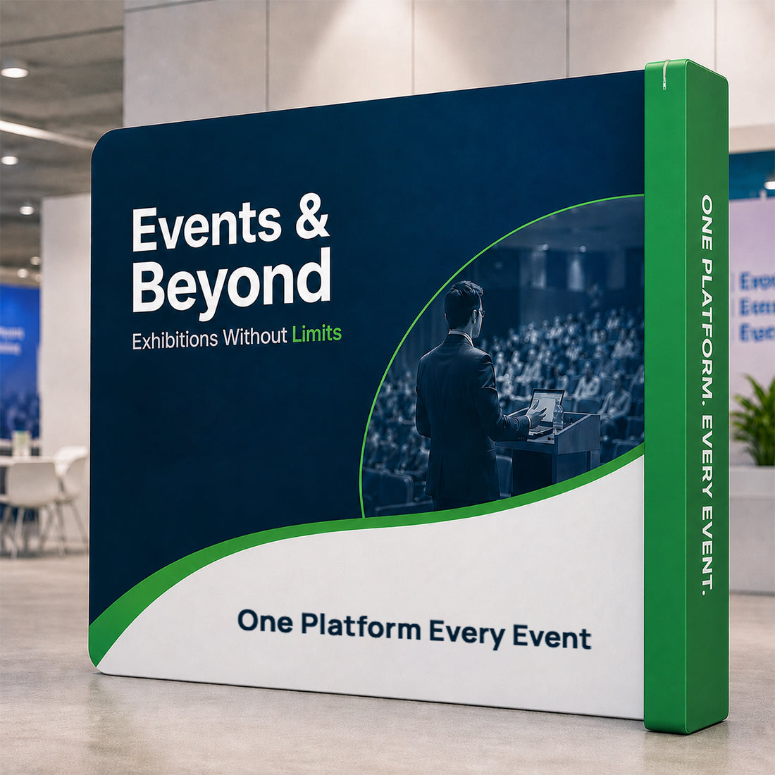 3D L-Style Fabric Trade Show Backdrop