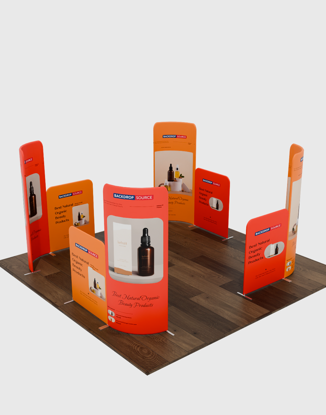 Magnetic Fabric Booth Display - Model 5 (3 x 3m)