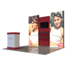 3x3m Fabric Wall Booth Kit with TV Mount & Shelving