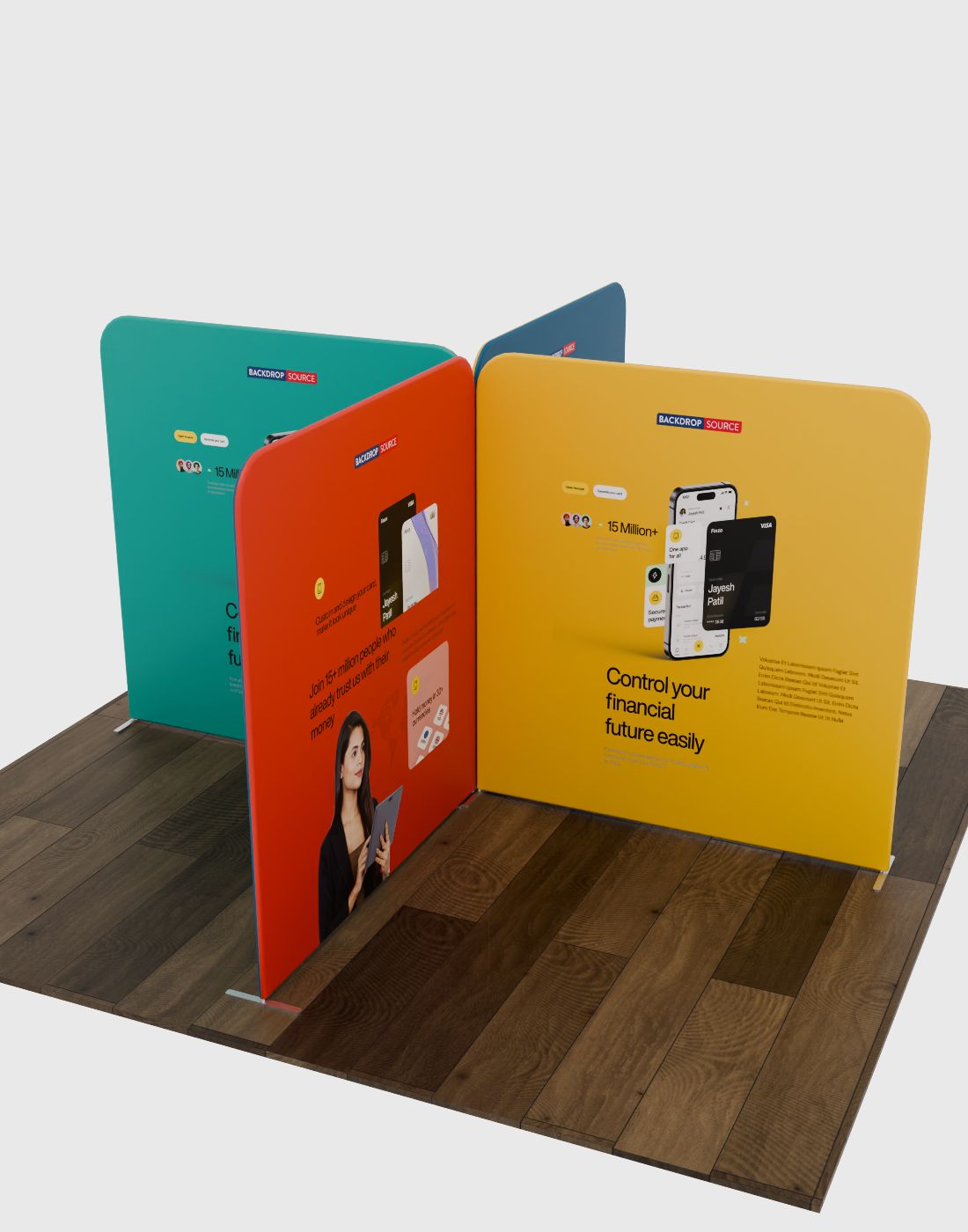 Magnetic Fabric Booth Display - Model 3 (4m x 4m)