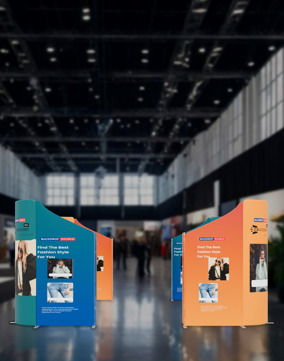 Magnetic Fabric Booth Display - Model 5 (6m x 6m)