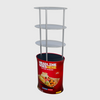 Oval Counter Display with Triple Shelves.