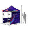 3m x 3m Fabric Canopy Kit with Shelving & TV Mounts