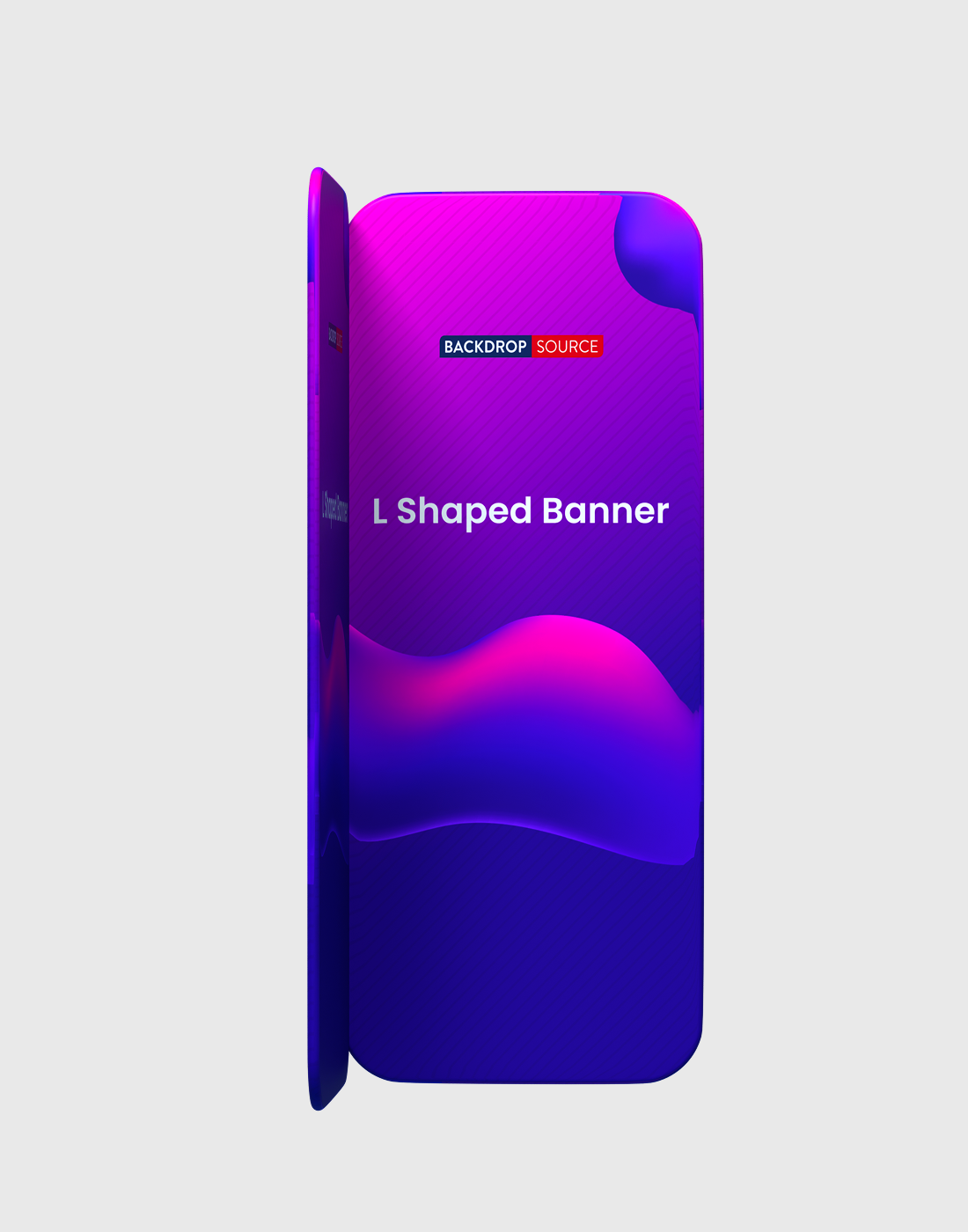 L Shaped Banner (Square Corners).