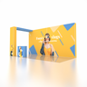 6x3m SEG Popup Booth with Wide Backwall, L-Arch & Counter