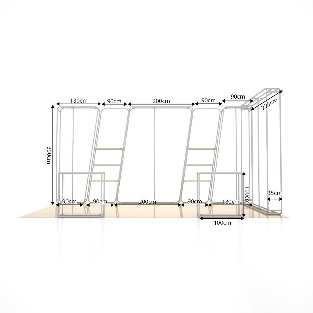 Portable Exhibit Display 3m x 6m - Model 21