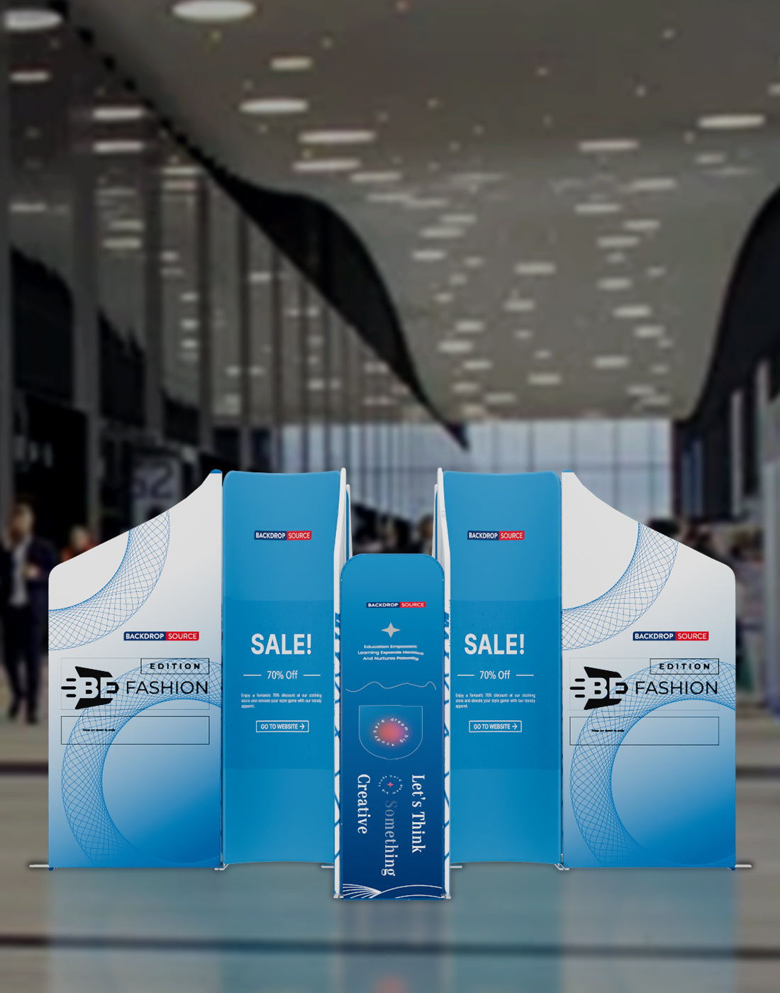 Magnetic Fabric Booth Display - Model 4 (4m x 4m)