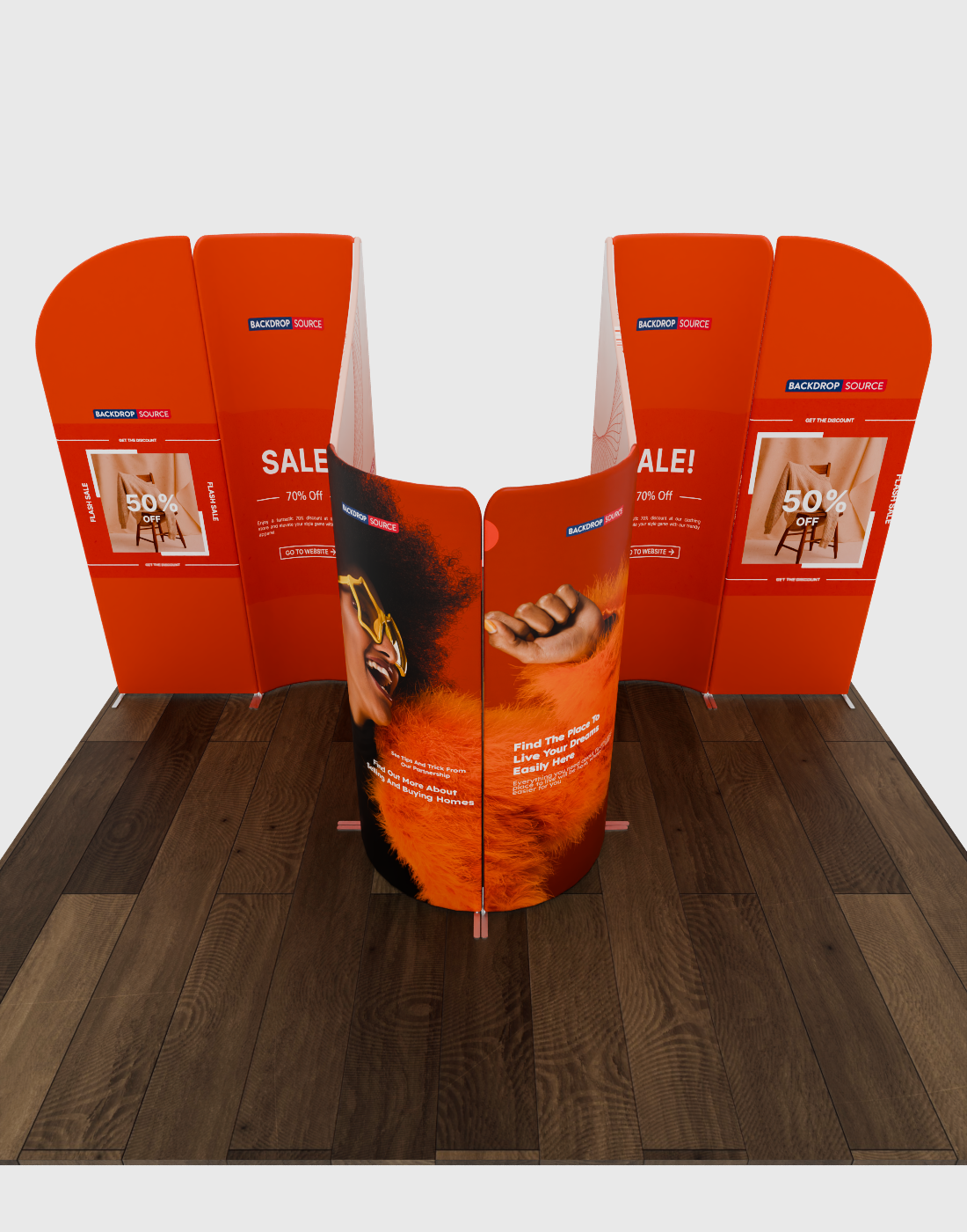 Magnetic Fabric Booth Display - Model 1 (4m x 3m)
