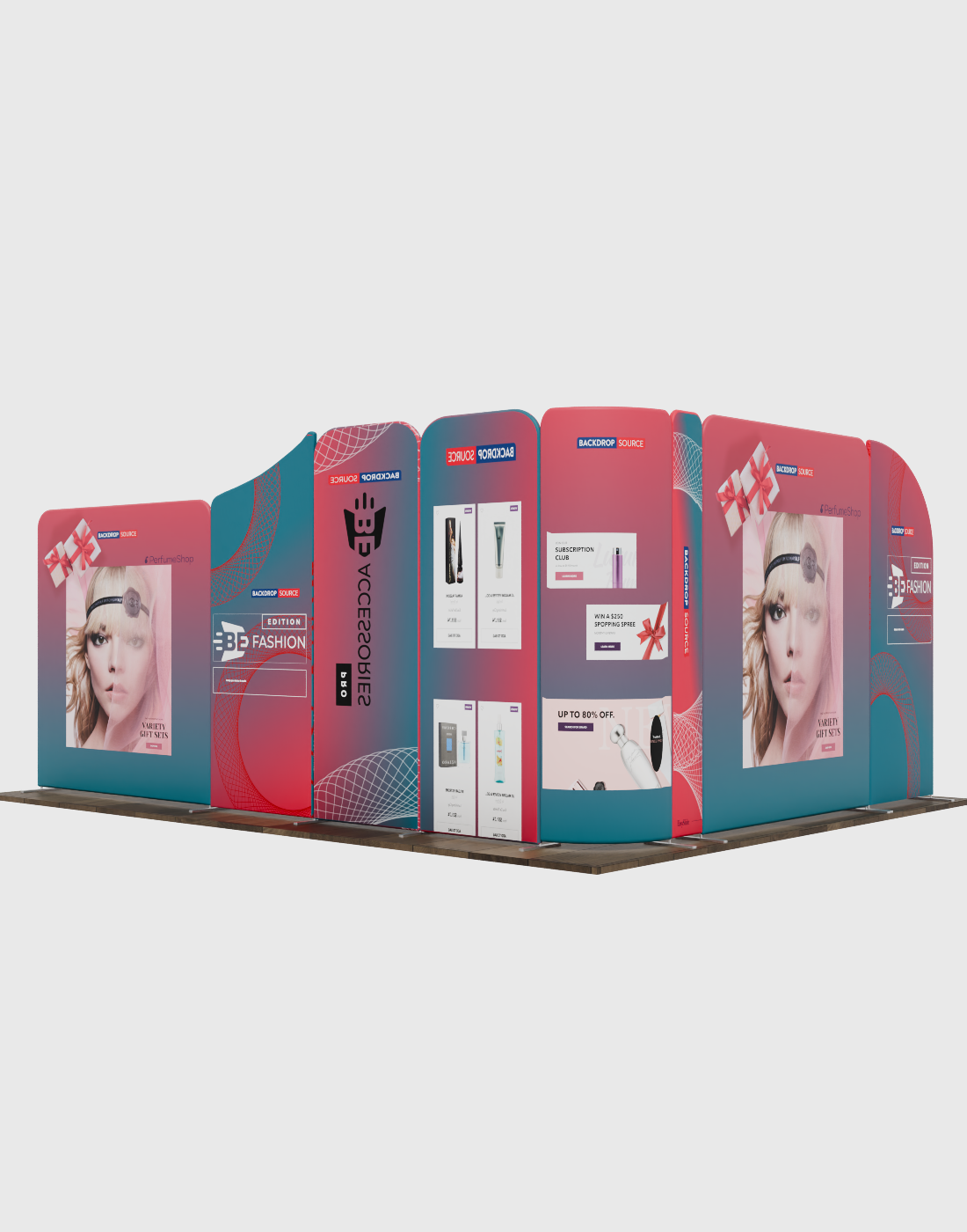 Magnetic Fabric Booth Display - Model 3 (5m x 4m)