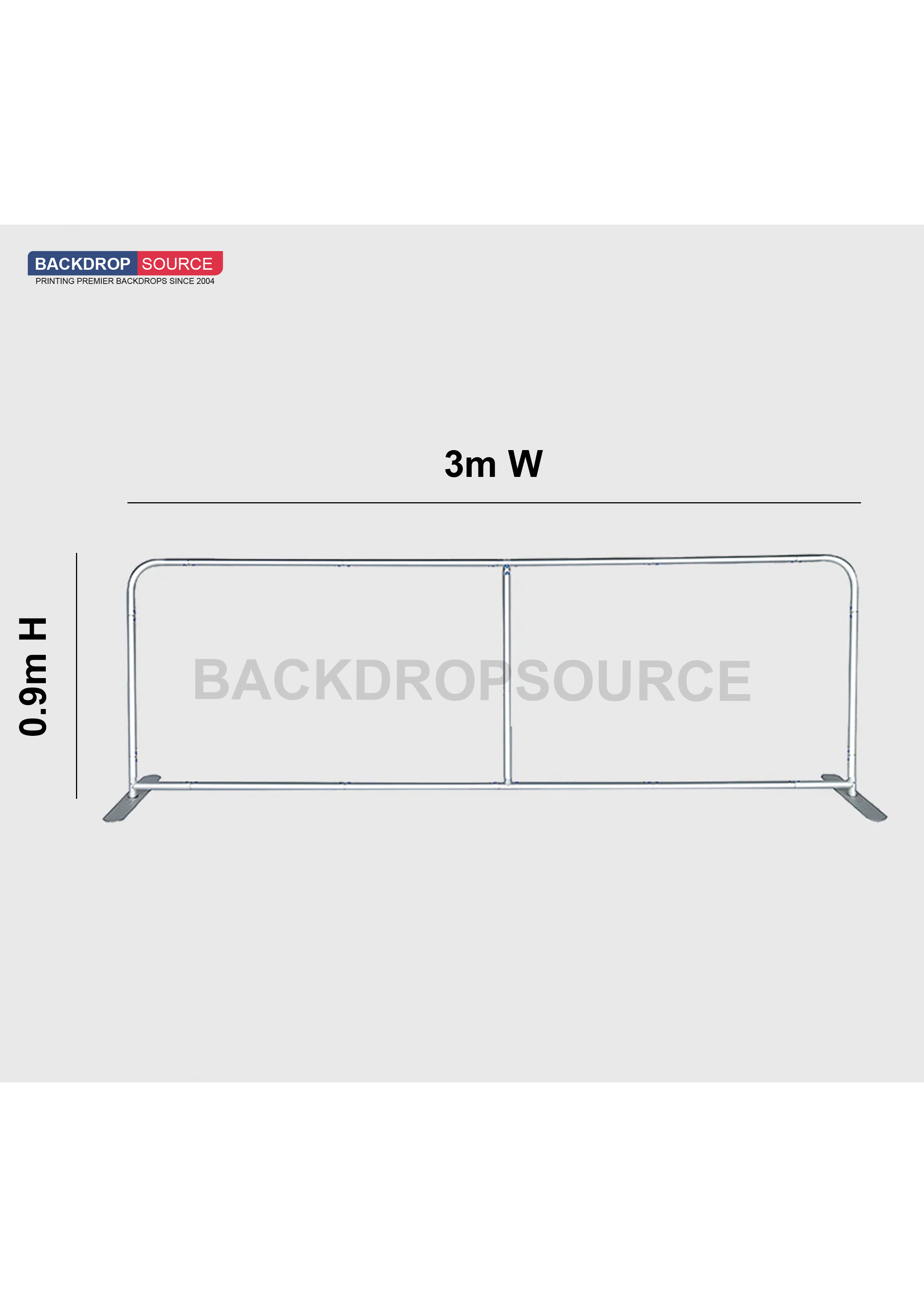 Straight Tension Fabric Media Wall Backdrop - Small