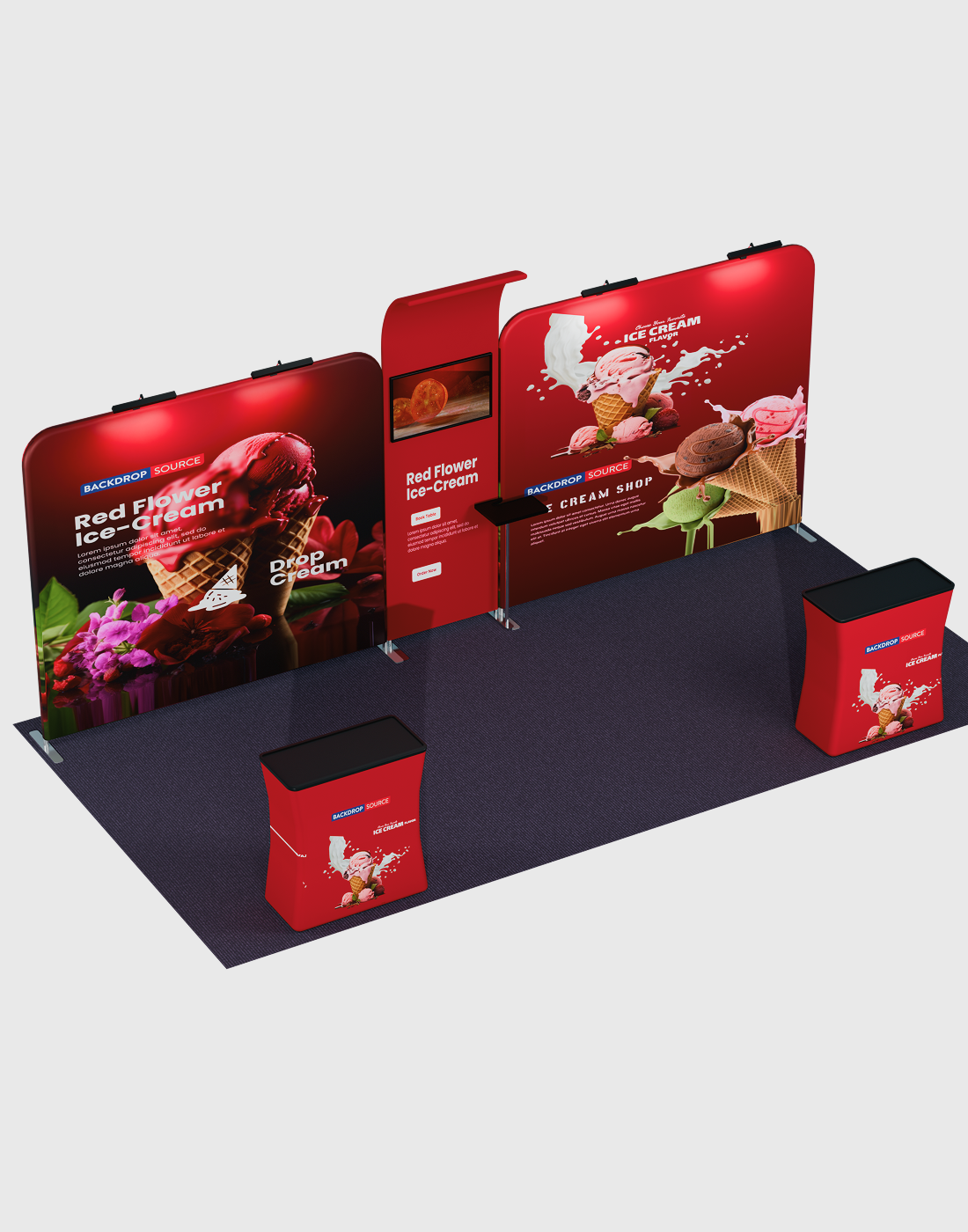 Portable Exhibit Display 3m x 6m - Model 16
