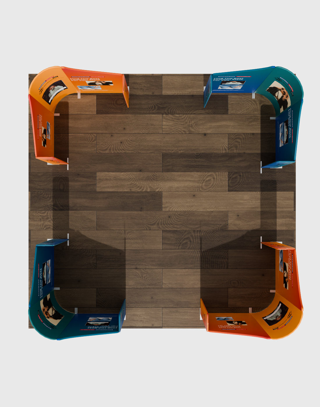 Magnetic Fabric Booth Display - Model 5 (6m x 6m)