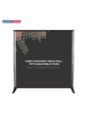 Fabric Backdrop Media Wall with Adjustable Stand.