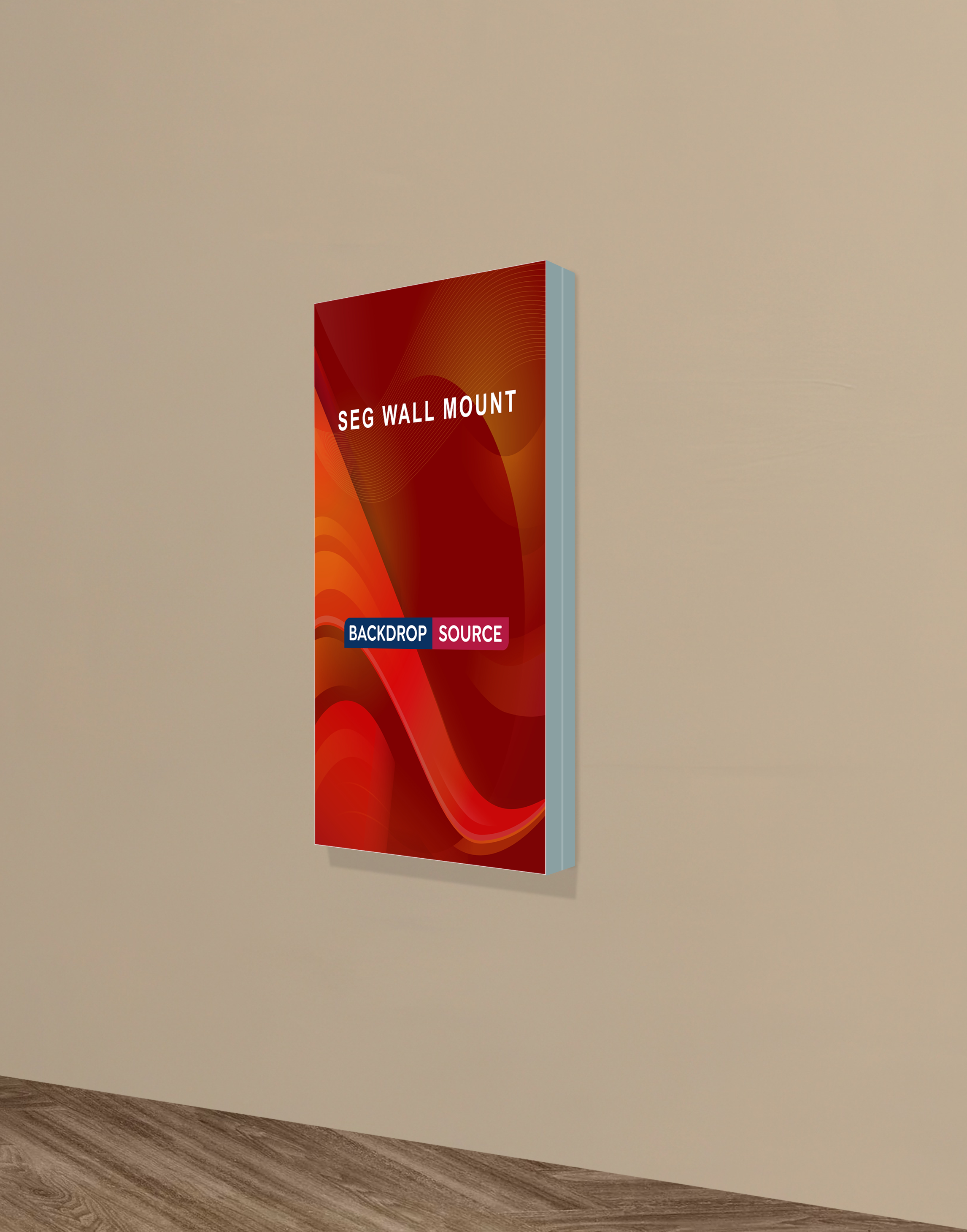 Wall-Mounted SEG Fabric display - 60mm Depth
