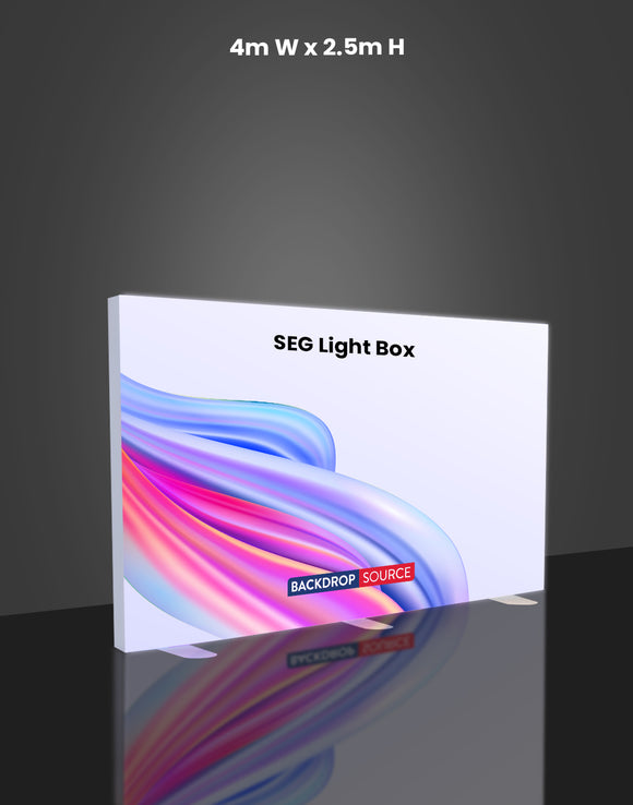 SEG Frameless Fabric LED Light Box Display -  4m W x 2.5m H