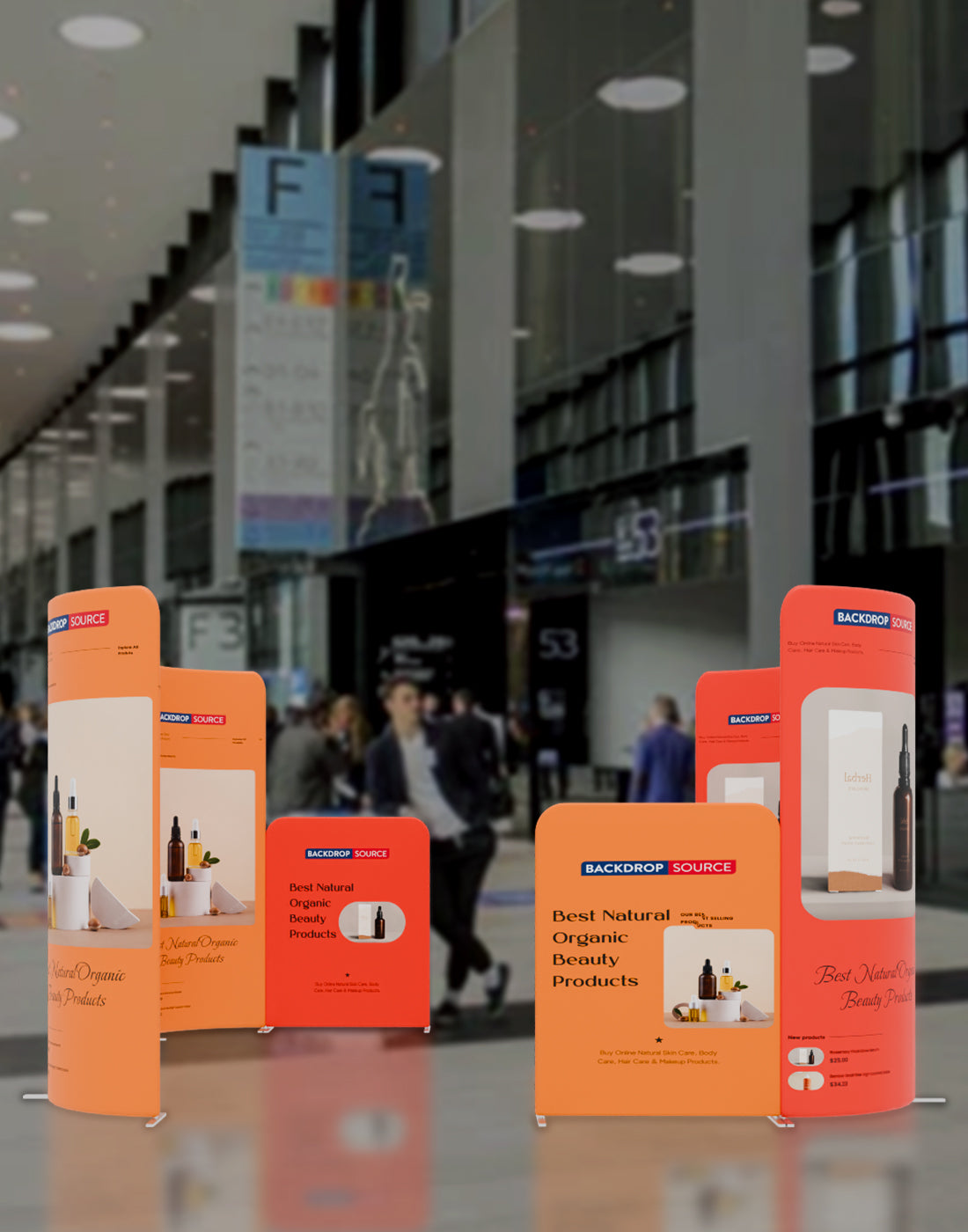 Magnetic Fabric Booth Display - Model 5 (3 x 3m)