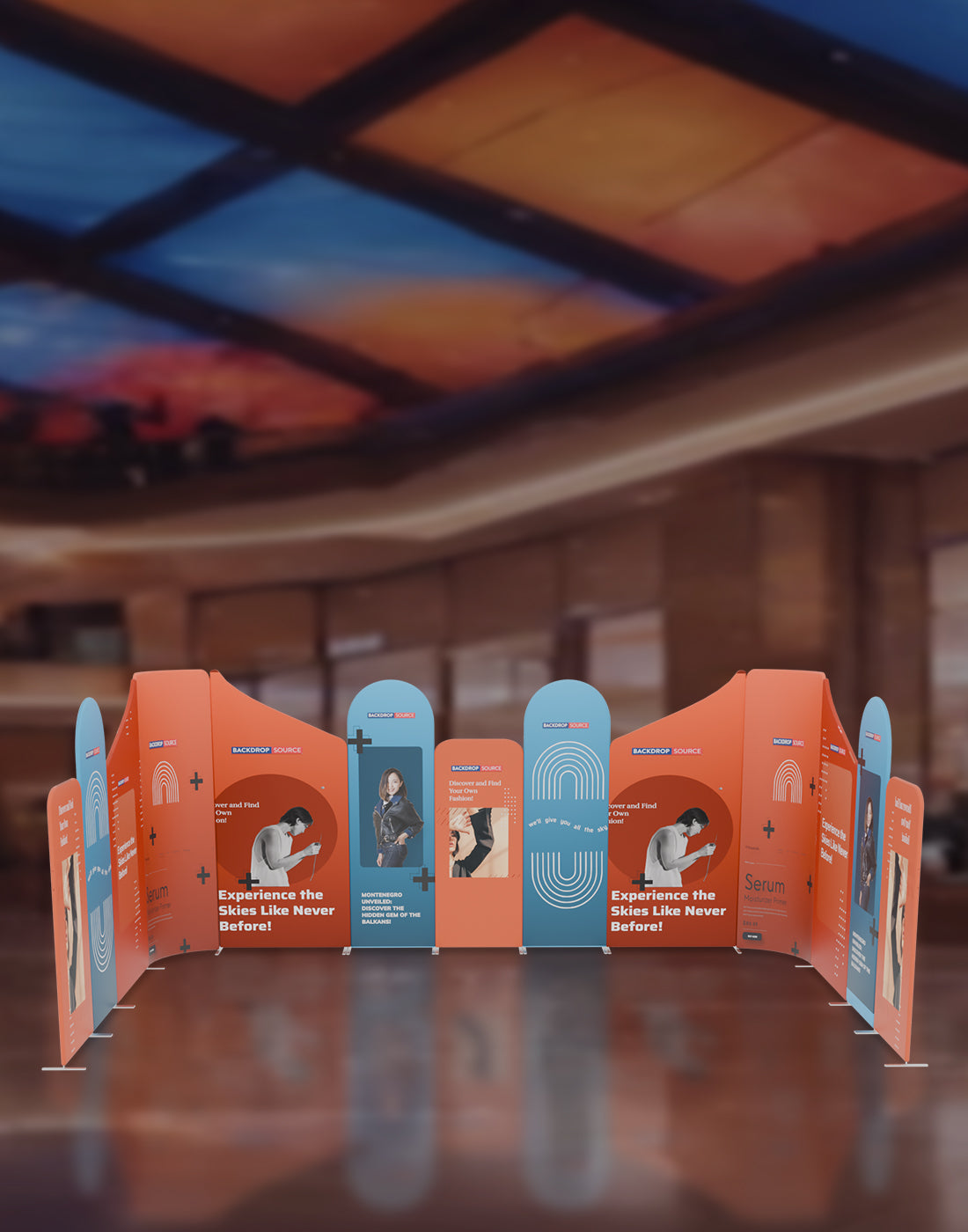 Magnetic Fabric Booth Display - Model 3 (6m x 6m)