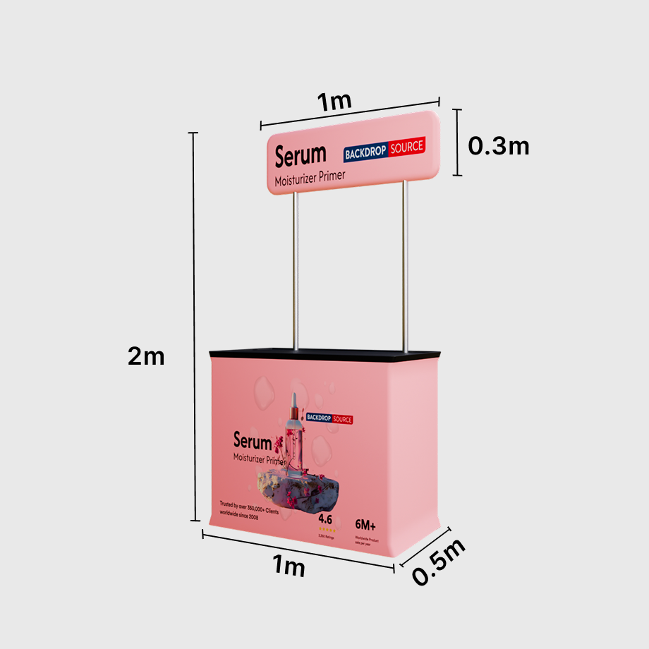Convertible Podium Case with Header.