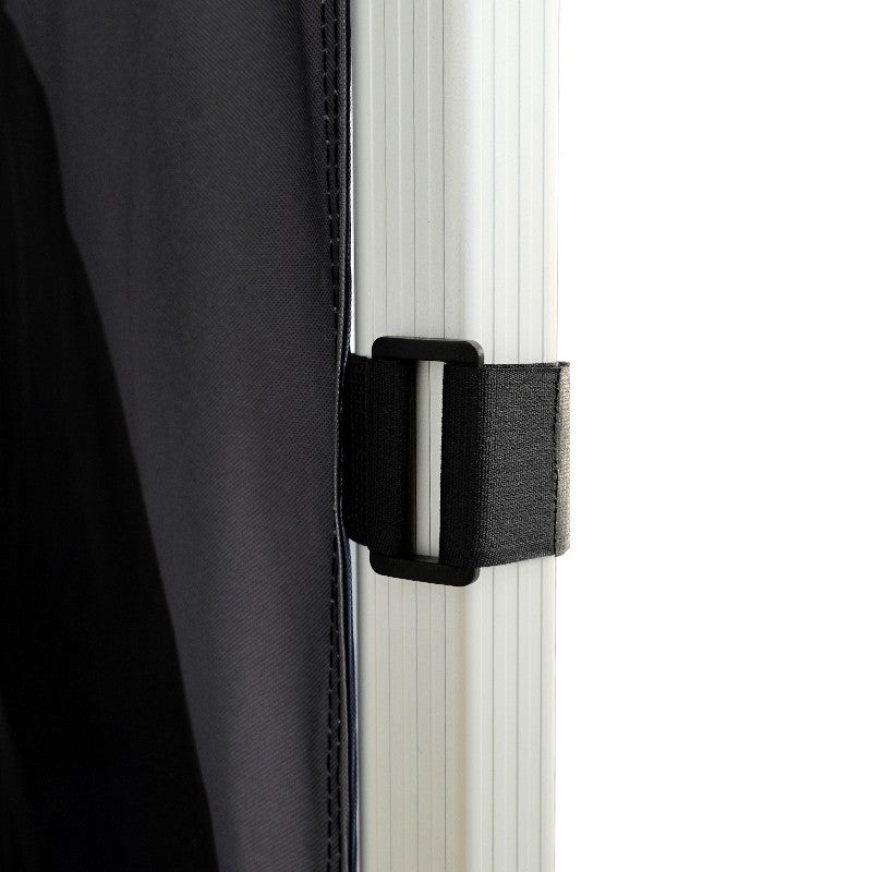 3m x 3m Fabric Canopy Kit with Waterfall Shelves & TV Mounts