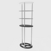 Oval Counter Display with Triple Shelves.