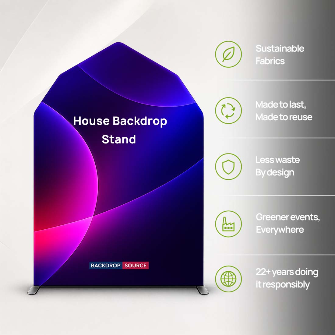 House Shaped Customized Backdrop Stand