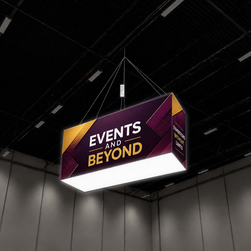 Backlit Rectangle Hanging Banner
