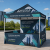 3m x 3m Fabric Event Tent with Folding Counter Table