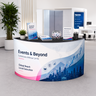 Fabric Trade Show Reception Desk – 1.5m Wide