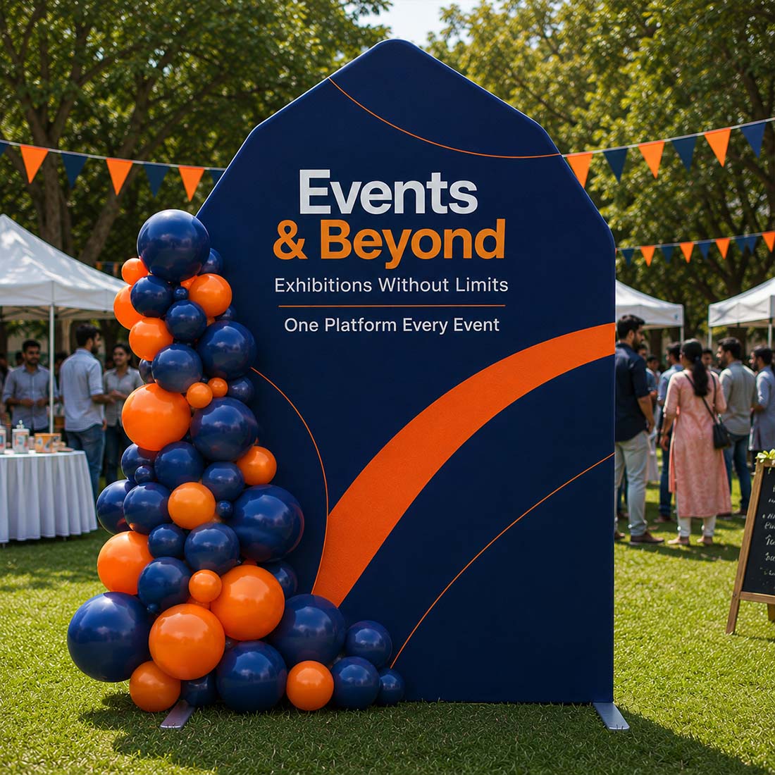 House Shaped Customized Backdrop Stand