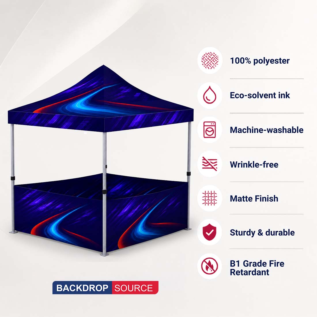 Heavy Duty Fabric Canopy Tent – 2m W x 3m H