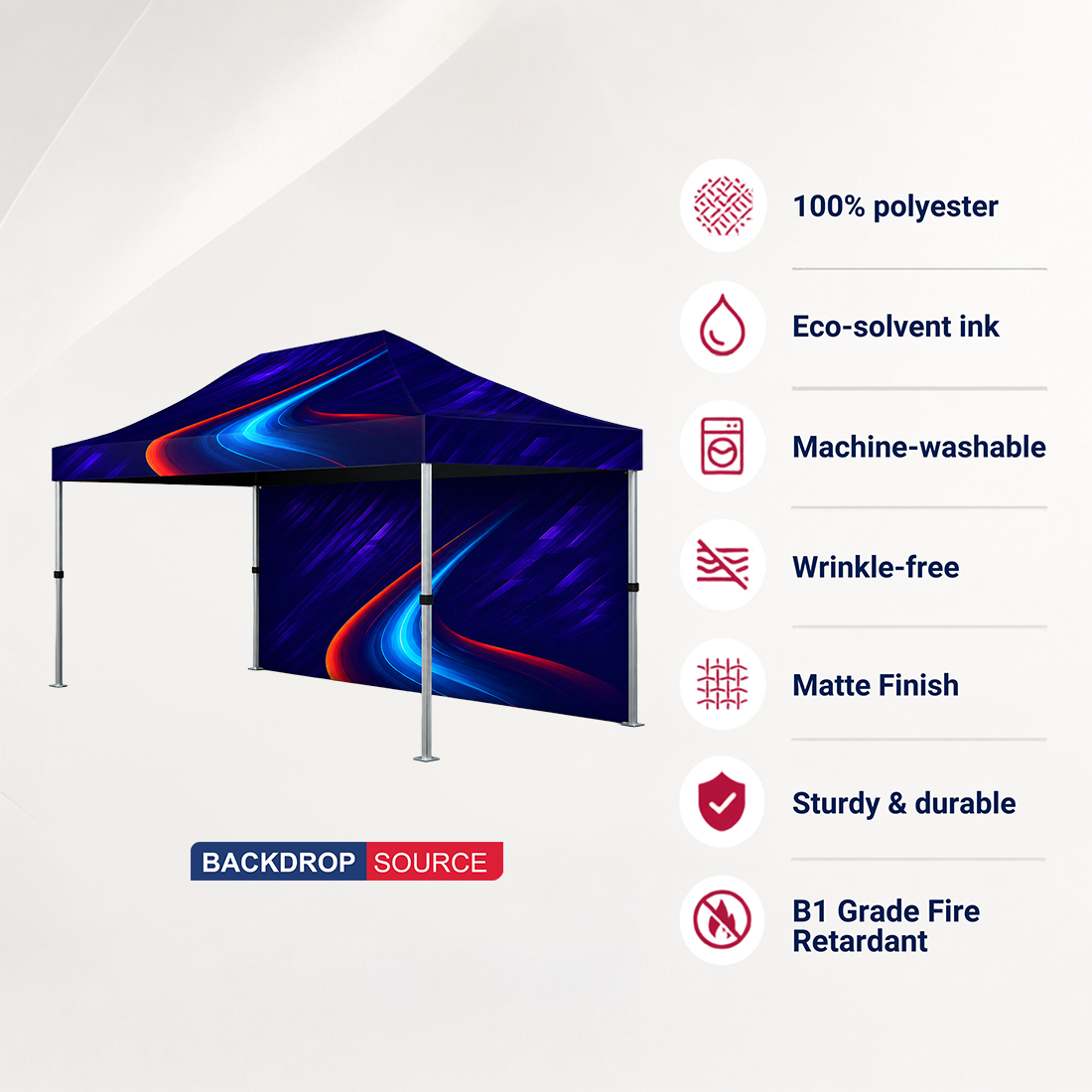 Heavy Duty Fabric Canopy Tent – 4.5m W x 3m H