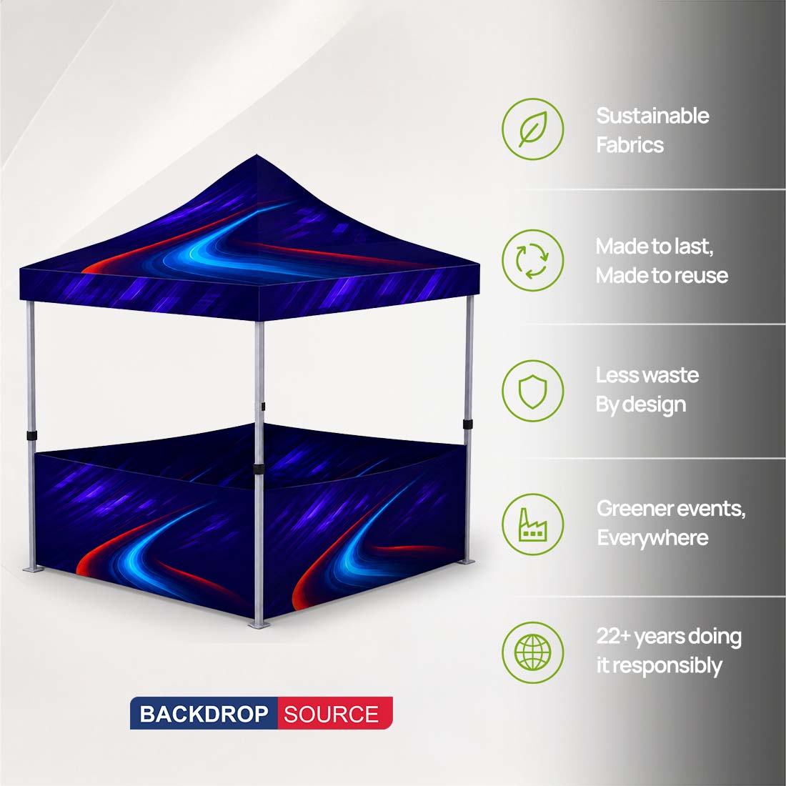 Heavy Duty Fabric Canopy Tent – 2m W x 3m H