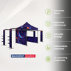 3m x 3m Fabric Canopy Kit with L-Shaped Wings & 4 TV Displays