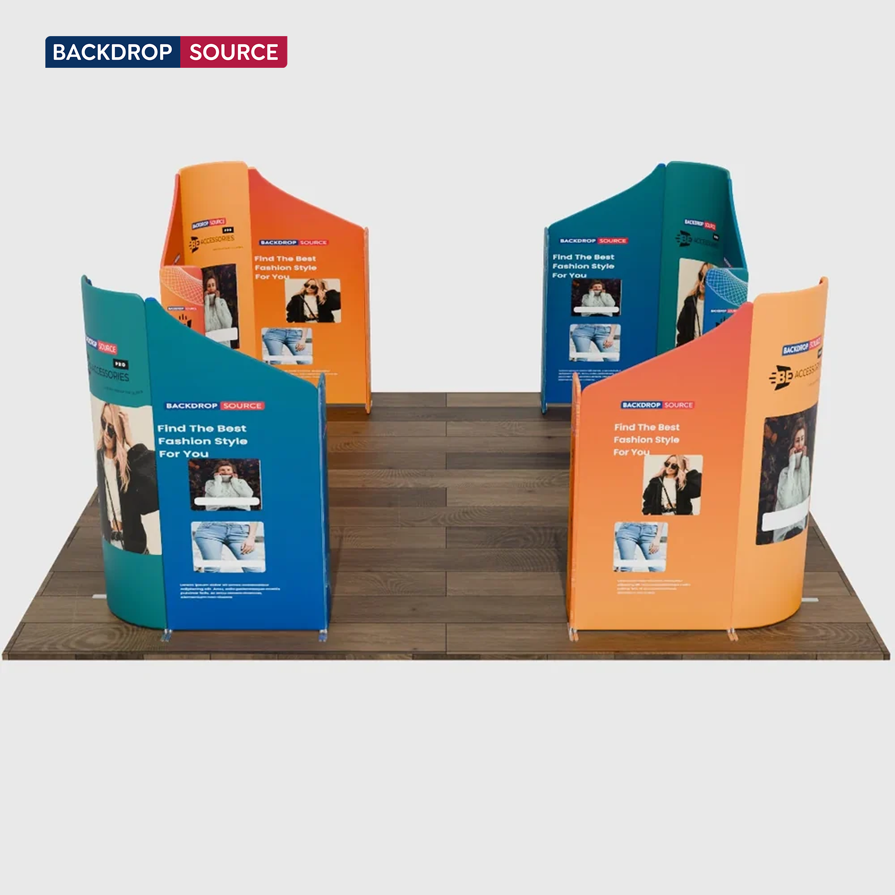 Magnetic Fabric Booth Display - Model 5 (6m x 6m)