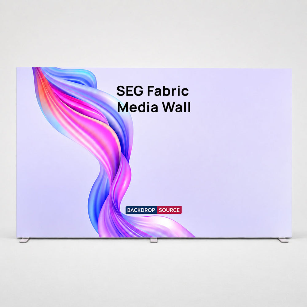 Non-Backlit SEG Fabric Media Wall - 5m W x 2.5m H