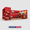 3x6m 3D Media Wall Booth Kit with L-Shape Corner & Counter