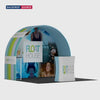 3x3m Round Arch Booth Kit with Shelving & Counter